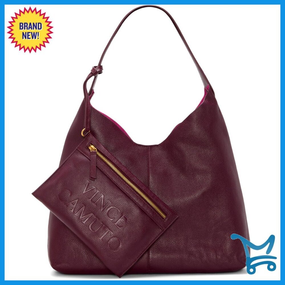 Genuine Leather Hobo Bag with Magnet Closure, Slouchy Silhouette